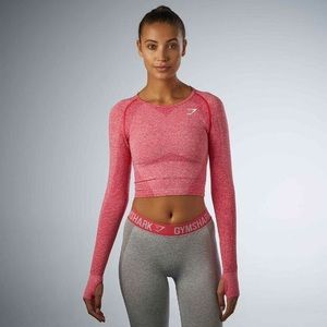 Gymshark Sherbet L/S Crop tip Small